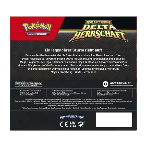 Pokémon Delta-Herrschaft Display mit 36 Boostern – Deutsch